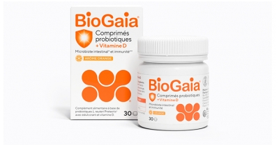BioGaia Comprimés Probiotiques + Vitamine D 30 Unités à Croquer