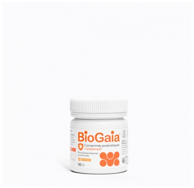 BioGaia Comprimés Probiotiques + Vitamine D 30 Unités à Croquer