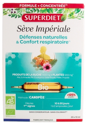 Superdiet Pin Miel Pollen Bio 20 Unités