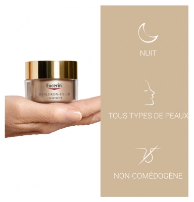 Eucerin Hyaluron-Filler + Elasticity Soin de Nuit Tous Types de Peaux 50 ml