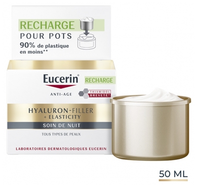 Eucerin Hyaluron-Filler + Elasticity Soin de Nuit Tous Types de Peaux Recharge 50 ml