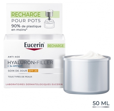 Eucerin Hyaluron-Filler + 3X Effect Soin de Jour Anti-Âge SPF30 Recharge 50 ml