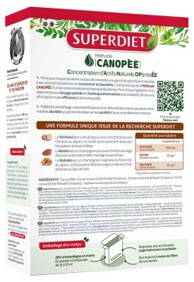 Superdiet Shiitake Reishi Maitake Bio - 20 Ampoules de 15 ml