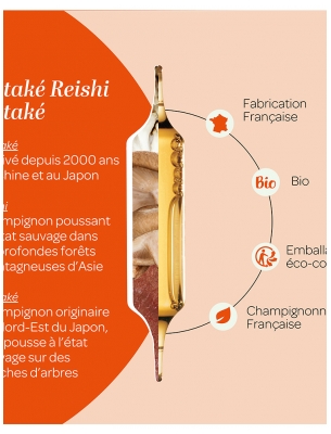 Superdiet Shiitake Reishi Maitake Bio - 20 Ampoules de 15 ml