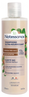 Natessance Shampoing Ultra-Nourrissant Kératine Végétale & Karité Bio 250 ml