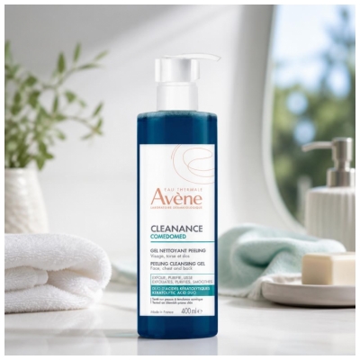 Avène Cleanance Comedomed Gel Nettoyant Peeling Visage Torse Dos 400 ml
