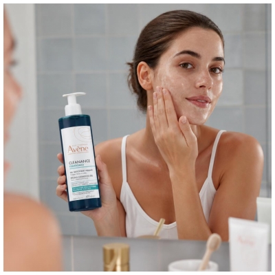 Avène Cleanance Comedomed Gel Nettoyant Peeling Visage Torse Dos 400 ml
