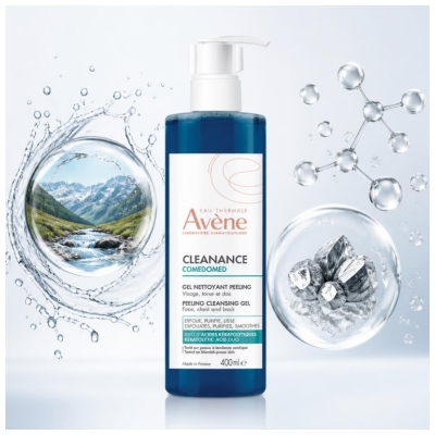Avène Cleanance Comedomed Gel Nettoyant Peeling Visage Torse Dos 400 ml