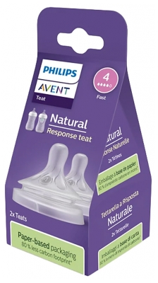 Avent Natural Response 2 Tétines Silicone Débit 4 Rapide