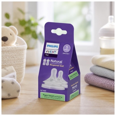 Avent Natural Response 2 Tétines Silicone Débit 5 Très Rapide
