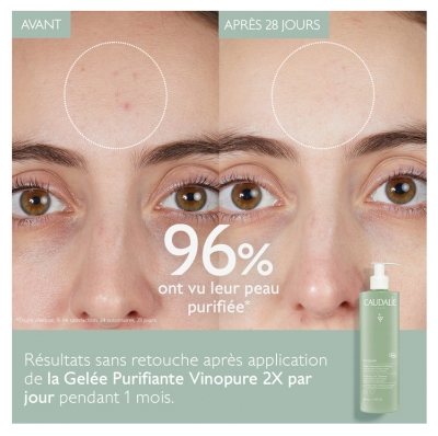 Caudalie Vinopure Gelée Nettoyante Purifiante Peaux Mixtes à Tendances Acnéique 385 ml