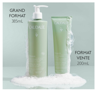 Caudalie Vinopure Gelée Nettoyante Purifiante Peaux Mixtes à Tendances Acnéique 385 ml
