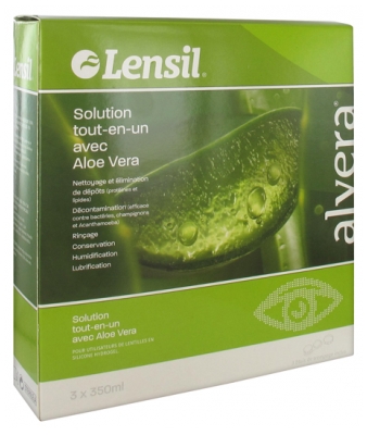 Lensil Alvera Solution Tout-en-un avec Aloe Vera Lot de 3 x 350 ml