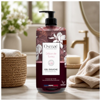 Osmaé Gel Douche Délice de Tonka de 1 Litre
