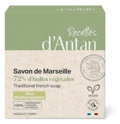 Recettes d'Antan Savon de Marseille 72% Pain de 200 Grammes