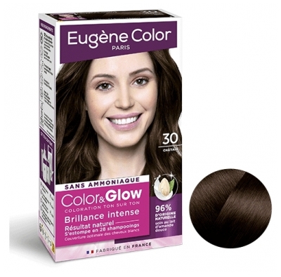 Eugène Color&glow - Coloration Ton Sur Ton Brillance Intense - 30 Châtain