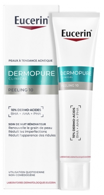 Eucerin DermoPure Clinical Peeling 10 Soin de Nuit Rénovateur et Anti-Imperfections 40 ml