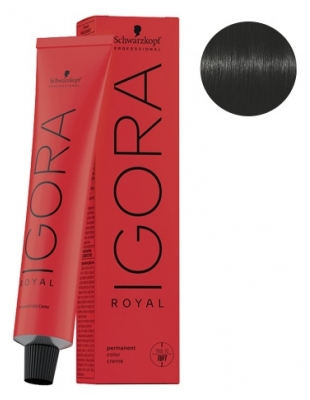 Schwarzkopf Igora Royal Coloration Permanente 60 ml - Coloration : 1-0 Noir Naturel