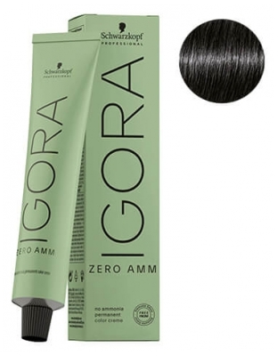 Schwarzkopf Igora Zéro Amm Coloration Permanente 60 ml - Coloration : 1-0 Noir Naturel