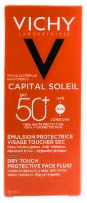 Vichy Capital Soleil Émulsion Visage Toucher Sec SPF50 50 ml