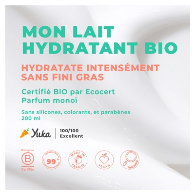 Energie Fruit Corps Lait Hydratant Monoï Macadamia Bio 200 ml
