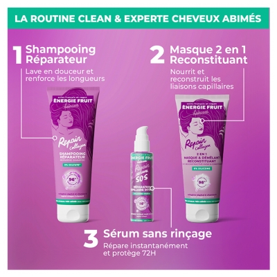 Energie Fruit Sérum SOS Capillaire Soin Réparation Intense Cheveux Très Abîmés 75 ml