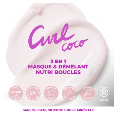 Énergie Fruit Masque 2 en 1 Sans Silicone - Cheveux Boucles - Coco et Beurre de Karité Bio