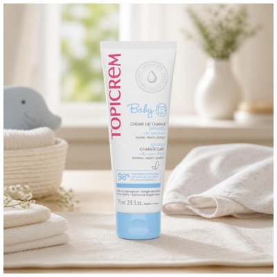 Topicrem Baby Crème de Change Apaise Répare et Protège 75 ml