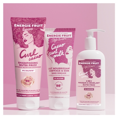 Énergie Fruit Lait Coiffant Sans Rinçage Cheveux Frisés à Crépus 200 ml