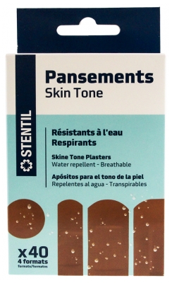 Stentil Skin Tone Pansements Résistants à l'Eau & Respirants 40 Unités