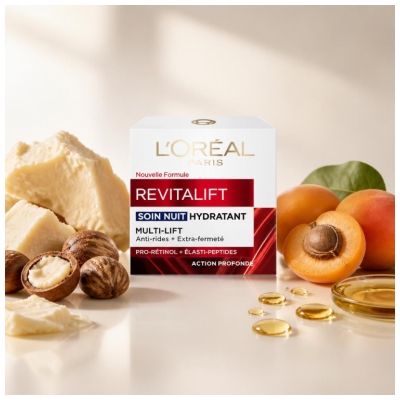 L'Oréal Paris Revitalift Soin Nuit Hydratant Anti-Rides + Extra-Fermeté 50 ml