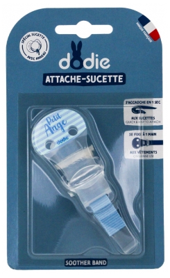 Dodie Attache-Sucette Ruban Spécial Sucette avec Anneau - Couleur : Bleu