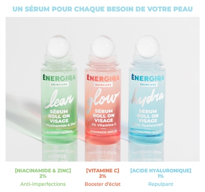 Energiqa Hydra Sérum Roll-On Visage Peaux Sèches et Déshydratées 30 ml