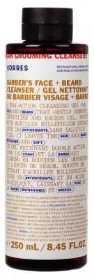 Korres Athenian Grooming Gel Nettoyant du Barbier Visage + Barbe Toutes Peaux 250 ml