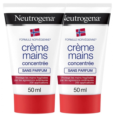 Neutrogena Duo Crème Mains Apaisante Sans Parfum (-10% Sur le Lot) Tube de 2 X 50 ml