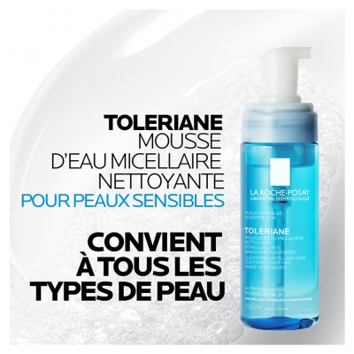 La Roche-Posay Tolériane Mousse d'Eau Micellaire Nettoyante Démaquillante Apaisante 150 ml