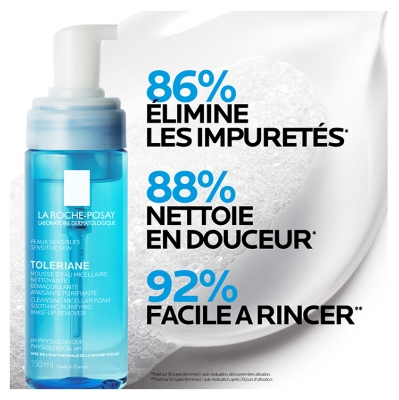 La Roche-Posay Tolériane Mousse d'Eau Micellaire Nettoyante Démaquillante Apaisante 150 ml