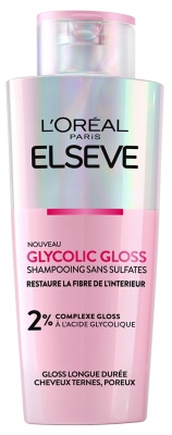 L'Oréal Paris Elseve Glycolic Gloss Shampoing Sans Sulfates Cheveux Ternes 200 ml