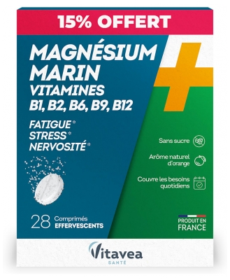 Vitavea Magnésium Marin Vitamines Complément Alimentaire 28 Comprimés Effervescents