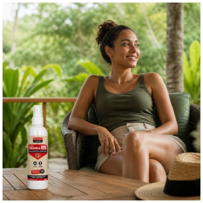 Manouka Lotion Tropika Zones Infestées Tropicales Anti-Moustiques Corps et Visage Dès 24 Mois 75 ml