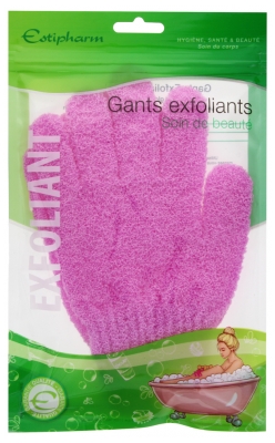 Estipharm 2 Gants Exfoliants Soin de Beauté - Couleur : Parme