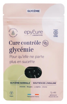 Epycure Cure Contrôle Glycémie Normale Soutien de L'Insuline 60 Gélules