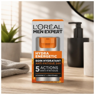 L'Oréal Paris Men Expert Hydra Energetic Soin Hydratant Anti-Fatigue 5 Actions 50 ml
