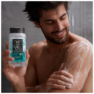 Le Petit Olivier Gel Douche Vivifiant 4 en 1 Fraîcheur Marine de 250 ML