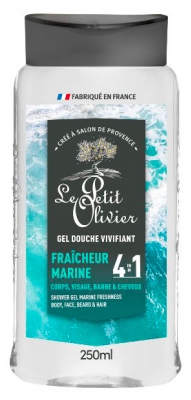 Le Petit Olivier Gel Douche Vivifiant 4 en 1 Fraîcheur Marine de 250 ML