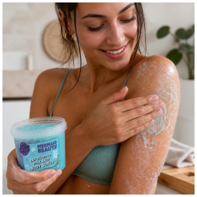 Organic Shop Body Scrub Gommage Corps Exfoliant au Sel Rose Mermaid Beauty 250 ml