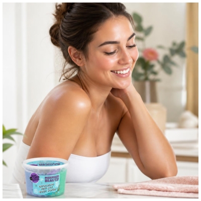 Organic Shop Body Scrub Gommage Corps Exfoliant au Sel Rose Mermaid Beauty 250 ml