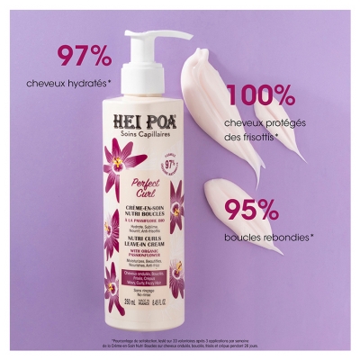 Hei Poa Perfect Curl Crème-en-Soin Nutri Boucles à la Passiflore 250 ml