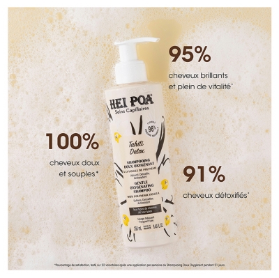 Hei Poa Tahiti Detox Shampoing Doux Oxygénant à la Vanille de Polynésie 250 ml