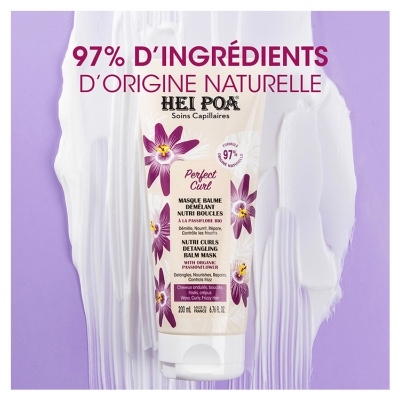 Hei Poa Masque Baume Démêlant Nutri Boucles à la Passiflore 200 ml